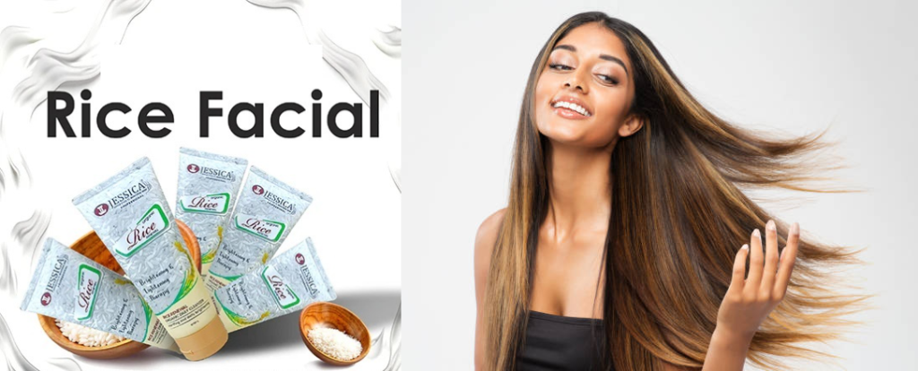 Rice paste is considered useful for facial and hair beauty.